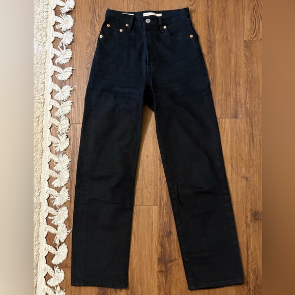 Levi's Denim - Levi’s Ribcage Straight Ankle - Black - 23